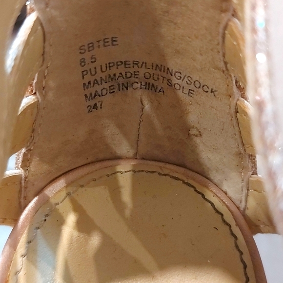 Betsey Johnson Glittery Gold Heels - Picture 3 of 9